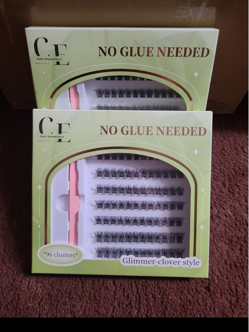 2 Packs Eyelash Clusters - No Glue Needed -Glimmer-Clover Style Individual Lash
